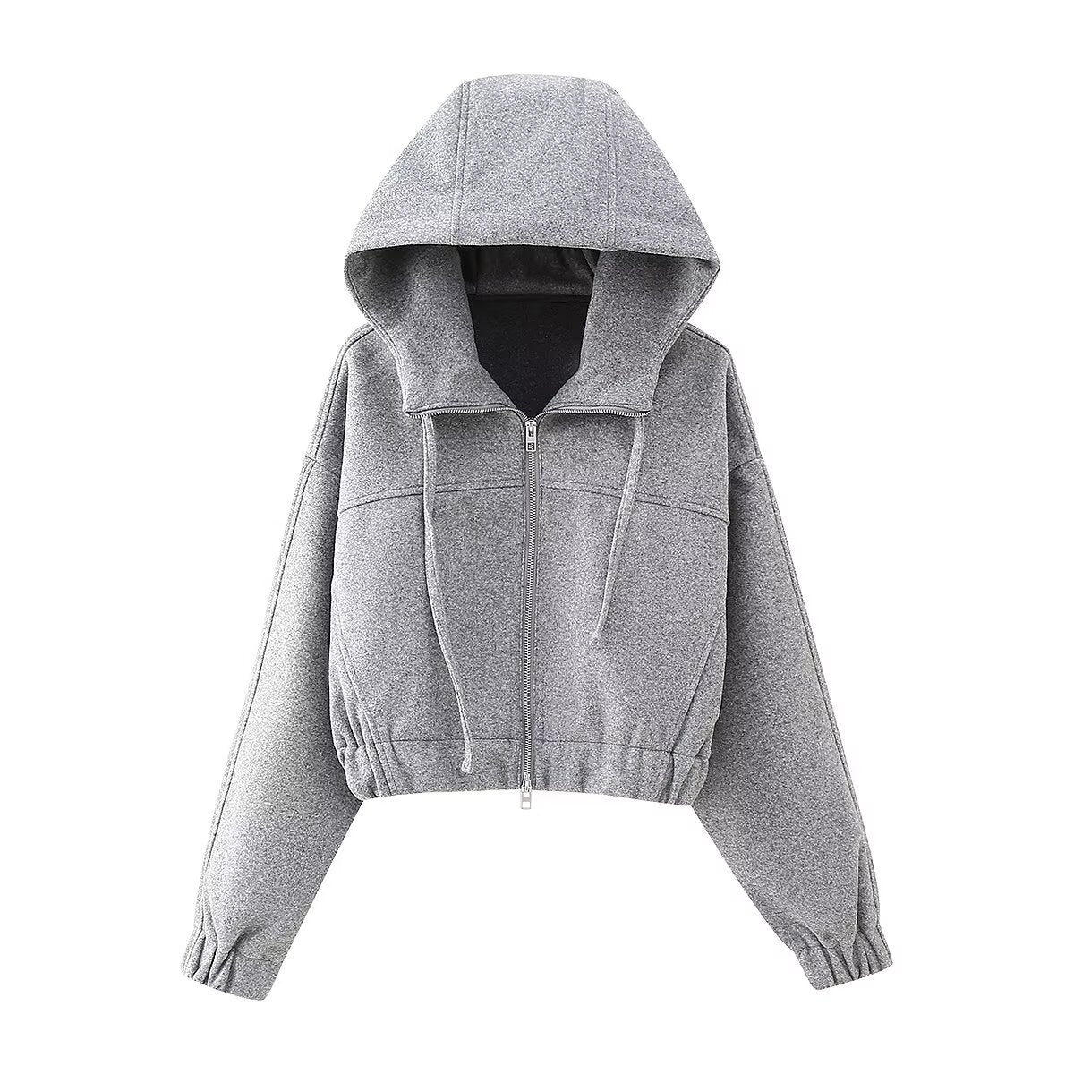 Spring Women Clothing Stylish Simple Cloth Short Hoodies