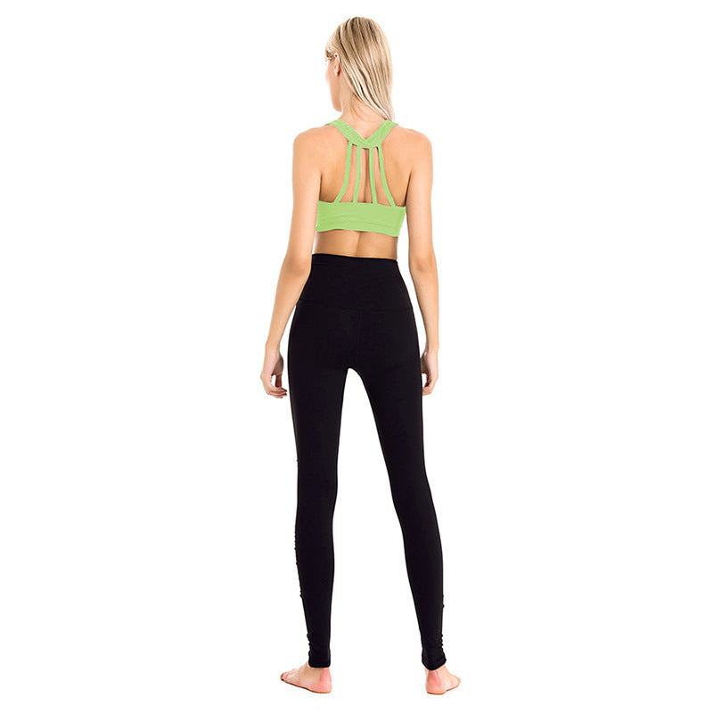 Shockproof Bra Tight Yoga Pants Two Piece Set