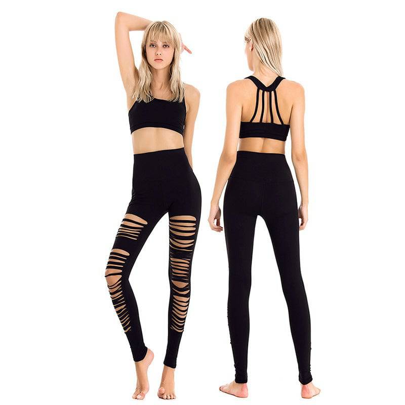 Shockproof Bra Tight Yoga Pants Two Piece Set