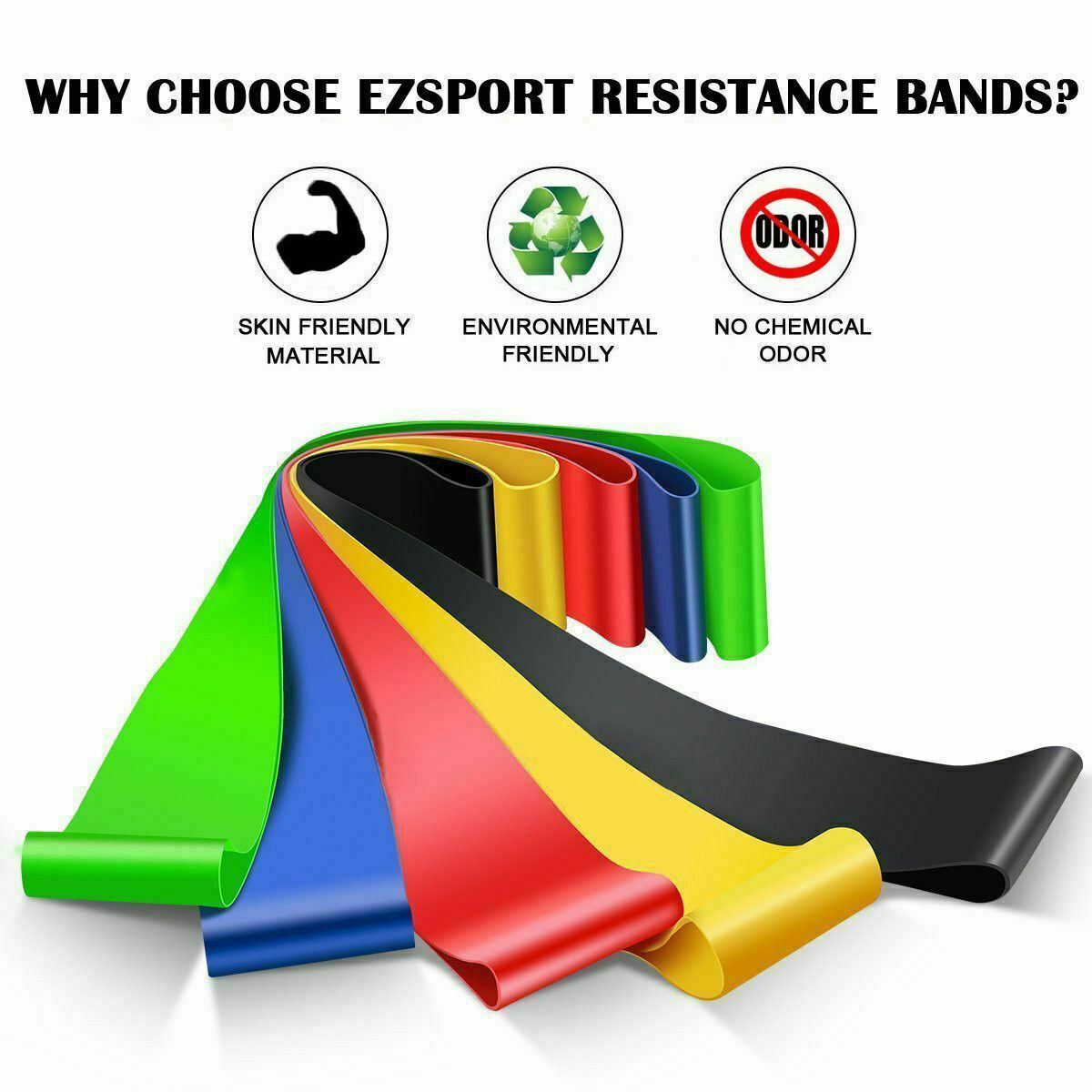 5-Piece Resistance Bands Loop Set for Effective Workouts Rainbowsis