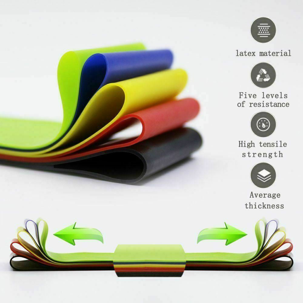 5-Piece Resistance Bands Loop Set for Effective Workouts