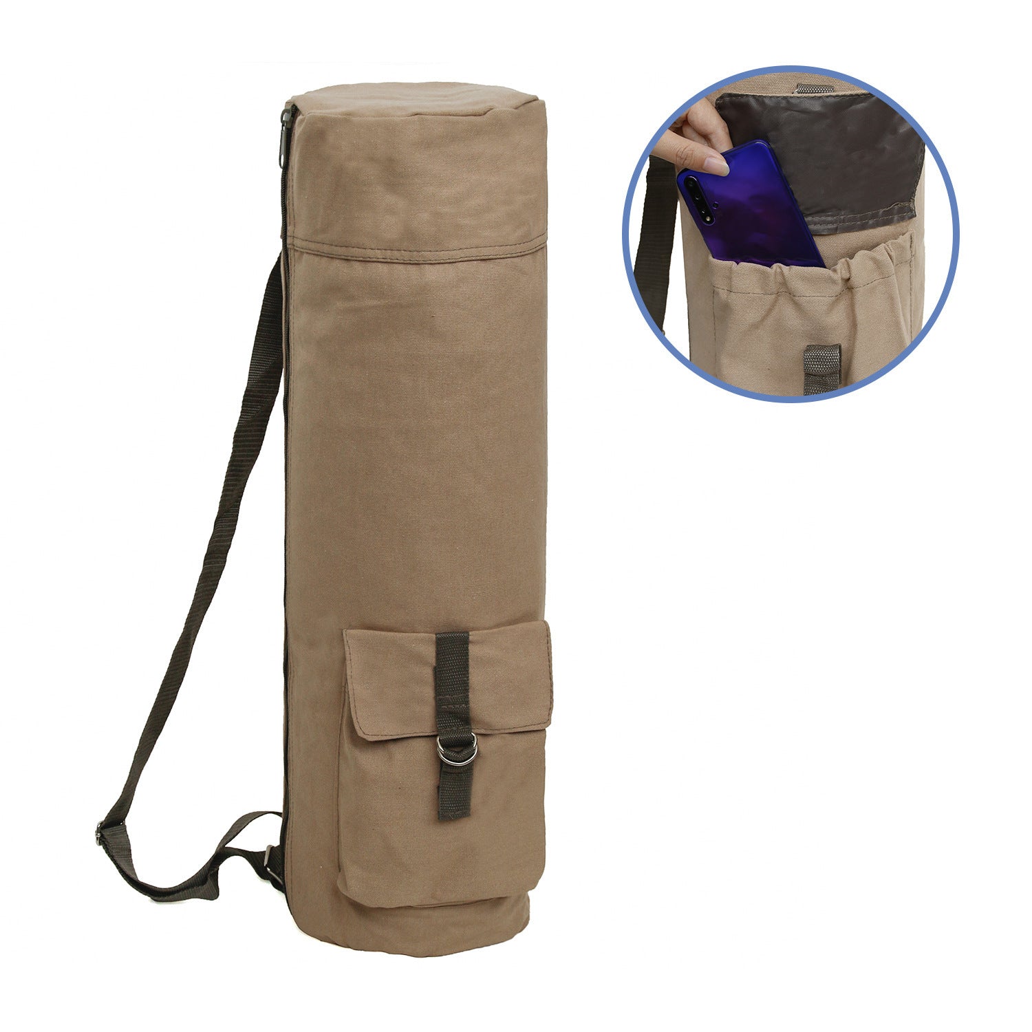 Cylindrical Multifunctional Large-Capacity Yoga Bag