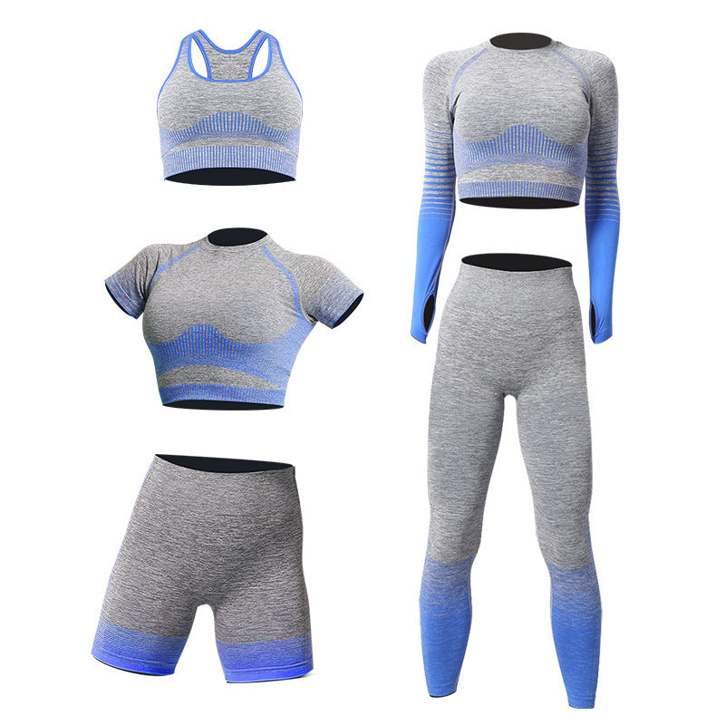 Seamless Yoga Suit Sports Five-piece Set