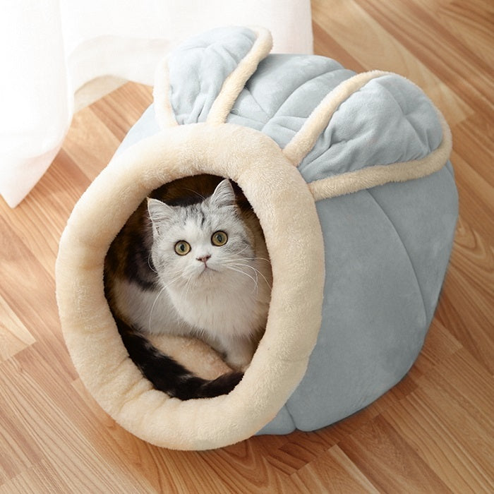 Cat House Villa Enclosed Cat Supplies Bed