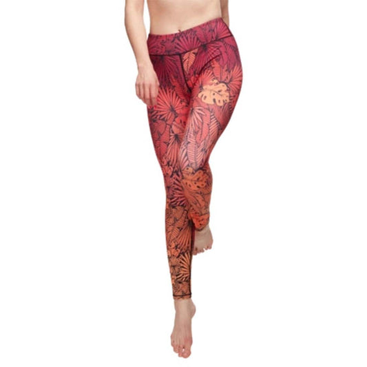 Rainbowsis Floral Printed Yoga Pants Pilates Training Wear - Rainbowsis