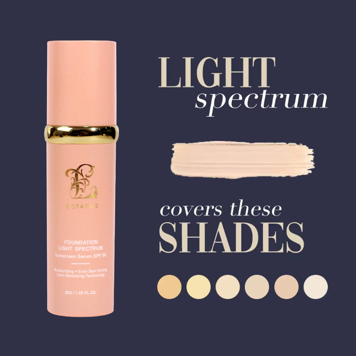 Tinted SPF Tinted SPF BOTAGUS Foundation 4 In 1-Light Spectrum,Protecting  SPF 50