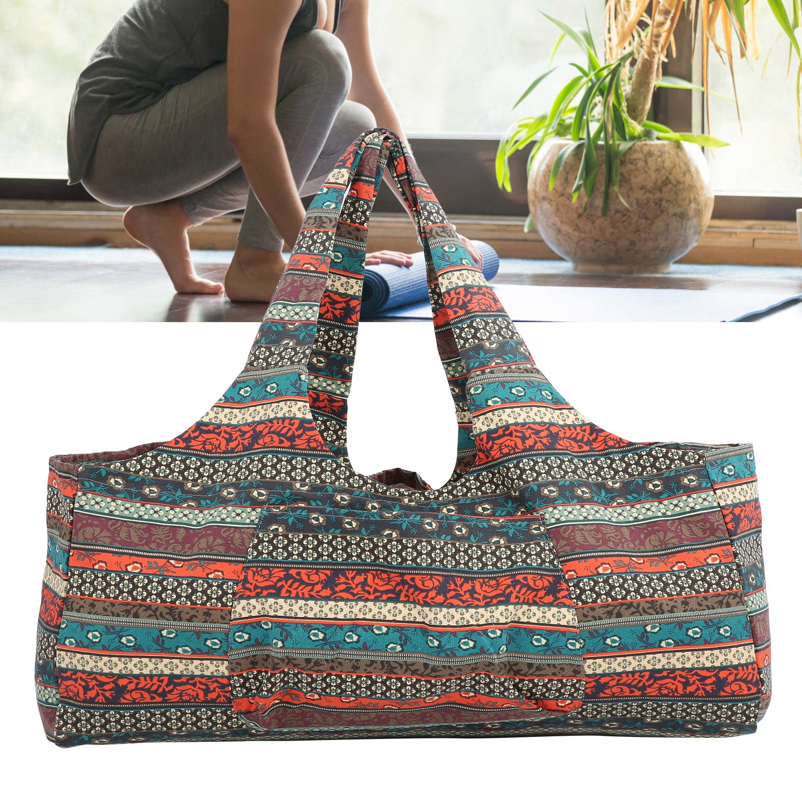 Rainbowsis Ethnic Style Yoga  Bag