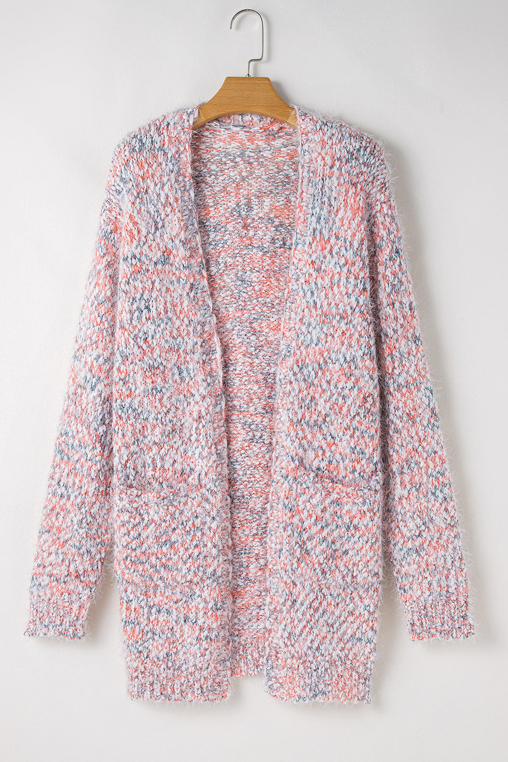 Yellow Multicolor Confetti Open Front Knit Cardigan