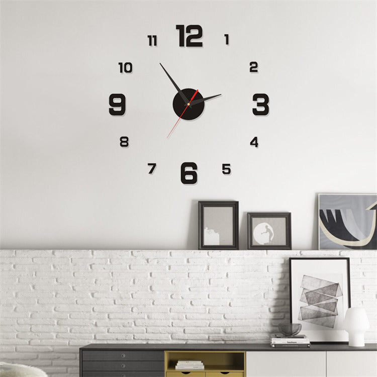 Perforation-free European-style Creative Digital Clock