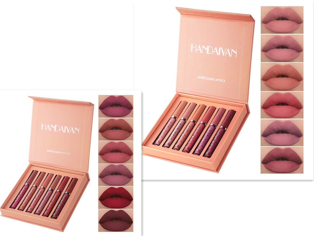 Non-sticky cup matte liquid lipstick set gift box