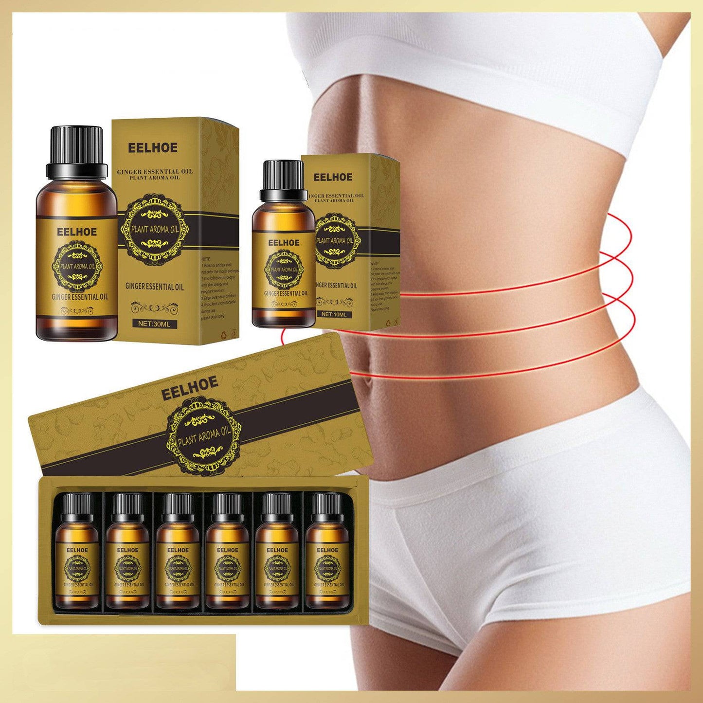 Rainbowsis Ginger Essential Oil Slimming Belly Firming And Slimming Massage - Rainbowsis