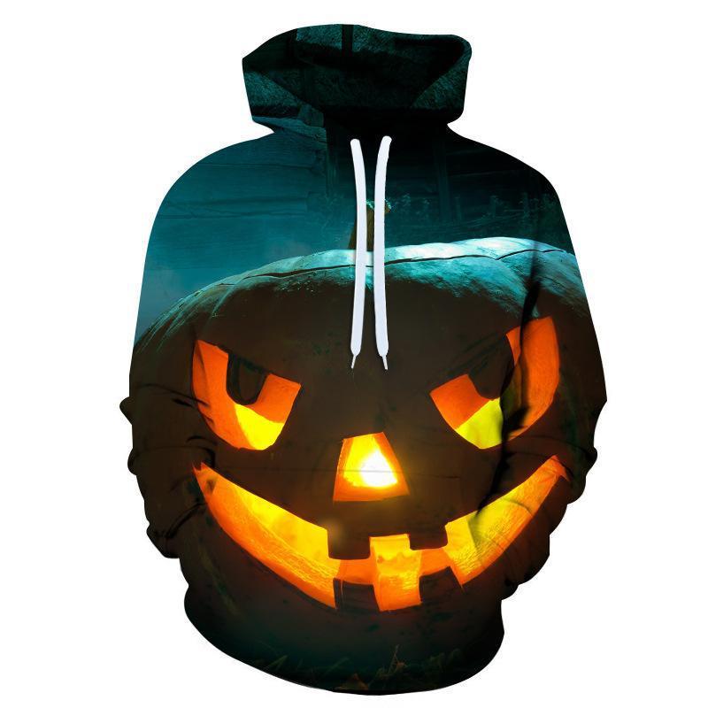 Pumpkin Halloween 3D digital printing hoodie