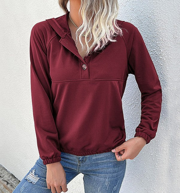 Casual Hooded Autumn-Winter Women's Sweatshirt