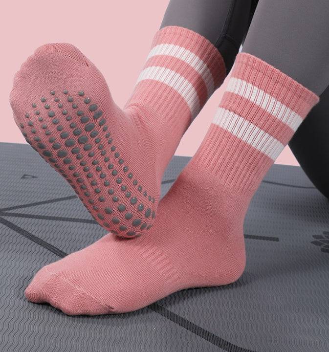 Rainbowsis Cotton Yoga Socks for Enhanced Grip and Stability - Rainbowsis