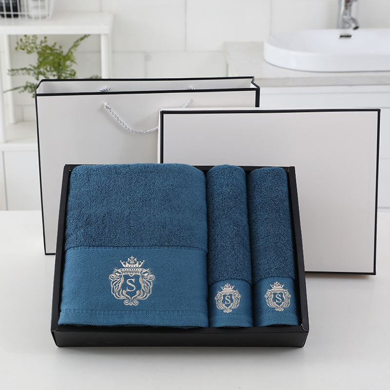 Simple Cotton 2 Towel 1 Bath Towel Set