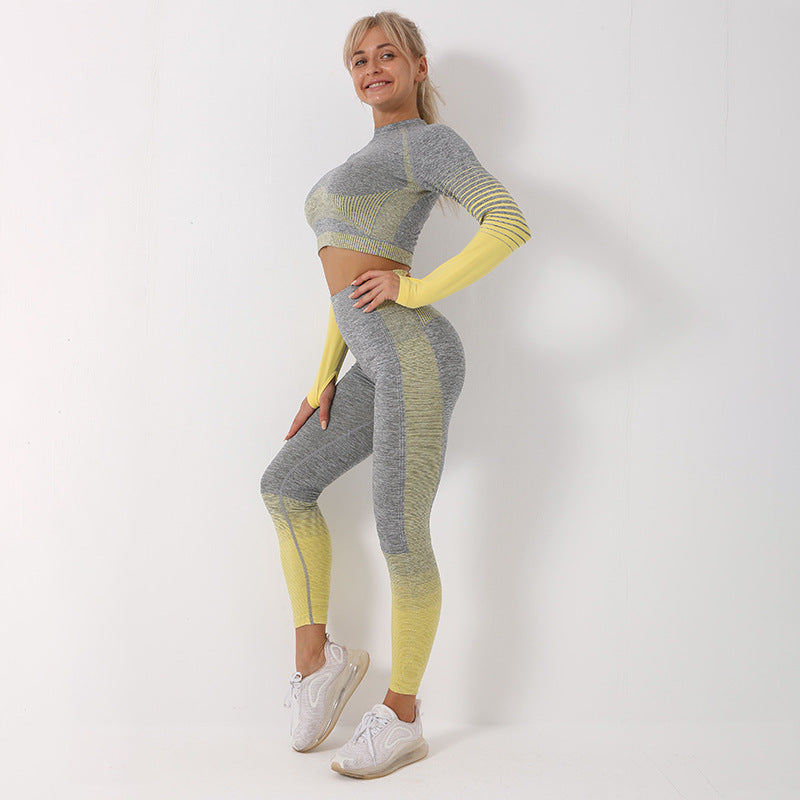 Seamless Yoga Suit Sports Five-piece Set