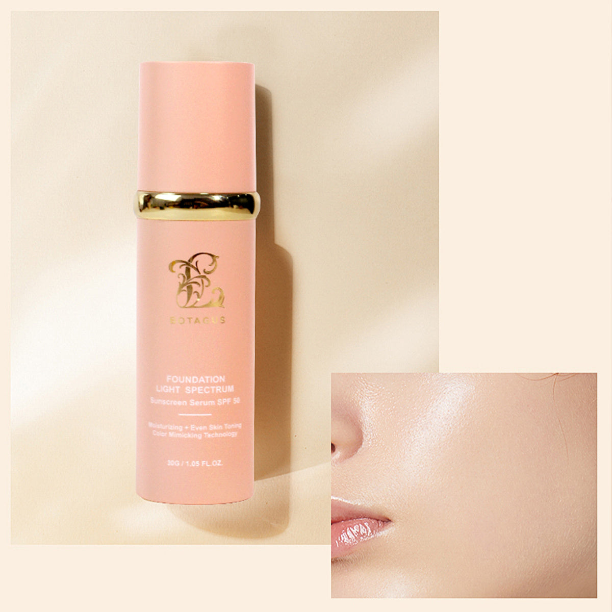 Tinted SPF Tinted SPF BOTAGUS Foundation 4 In 1-Light Spectrum,Protecting  SPF 50