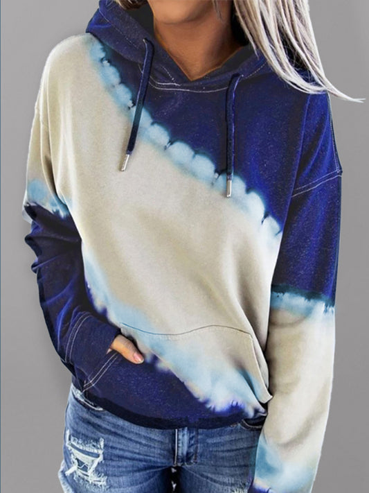 Women's Gradient Tie Dye Hoodie Long Sleeve Sweatshirt