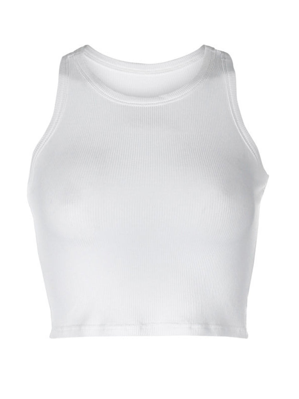 Women's Solid Color Basic Base Layer Stretch Tank Top