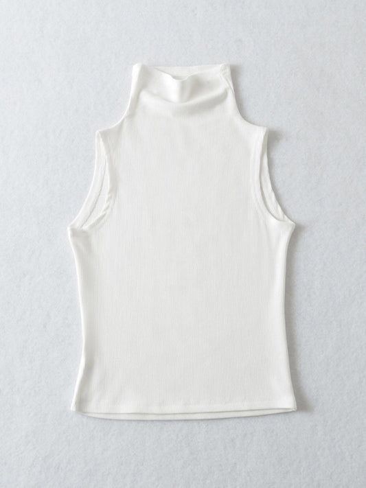 Slim fit high collar bottoming sleeveless tank top