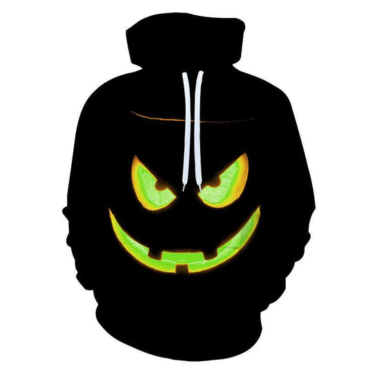 Pumpkin Halloween 3D digital printing hoodie